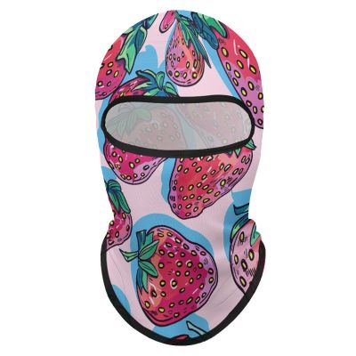 DJUETRUI Balaclava Face Mask for Men Women Strawberry Pattern Style Full Mask for Outdoor Sport Cycling Fishing Cap, 1