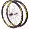 700C Bicycle Wheel Set Carbon V Brake 38Mm Depth Clincher Carbon Road Bike Wheels Front Rear Wheelset Racing Bike Wheel for 8 9 10 11 Speed Yellow Label,700C view 1