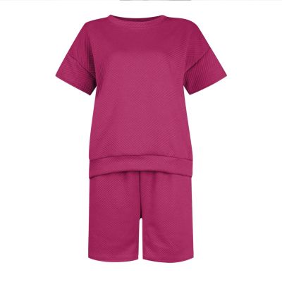 2 Piece Outfits for Women Lightweight Matching Lounge Sets Womens 2 Piece Outfits Casual Oversized Cropped Sweatshirt and High Waist Running Shorts Tracksuit Sets