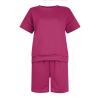2 Piece Outfits for Women Lightweight Matching Lounge Sets Womens 2 Piece Outfits Casual Oversized Cropped Sweatshirt and High Waist Running Shorts Tracksuit Sets view 1