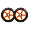 GXBHSP 2 Pack 100mm Scooter Wheels Replacement with Pre-Installed ABEC-9 Bearings Made of Durable PU+Aluminum Alloy Suitable for Various Scooters view 1