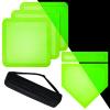 Lolyer Baseball Bases for Yard Set- 3 Throw Down Bases 1 Homeplate 1 Pitching Rubber with Baseball Bases Bag for Kids Practice, Rubber Bases for Kickball Baseball Play (Glow in the Dark) view 1