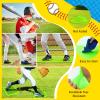 Lolyer Baseball Bases for Yard Set- 3 Throw Down Bases 1 Homeplate 1 Pitching Rubber with Baseball Bases Bag for Kids Practice, Rubber Bases for Kickball Baseball Play (Glow in the Dark) view 3