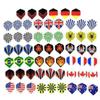 CHICHIYANG 60PCS Removable Dart Flight Wing with 20 Different Patterns, PET Hard DIY Dart Flight Wing Set view 1