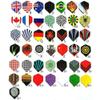 CHICHIYANG 60PCS Removable Dart Flight Wing with 20 Different Patterns, PET Hard DIY Dart Flight Wing Set view 2