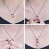 Adjustable Ring Holder Necklaces for Mom, Cute Heart Stainless Steel Wedding Engagement Ring Chain for Women Men (Stainless Steel) view 2