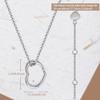 Adjustable Ring Holder Necklaces for Mom, Cute Heart Stainless Steel Wedding Engagement Ring Chain for Women Men (Stainless Steel) view 4
