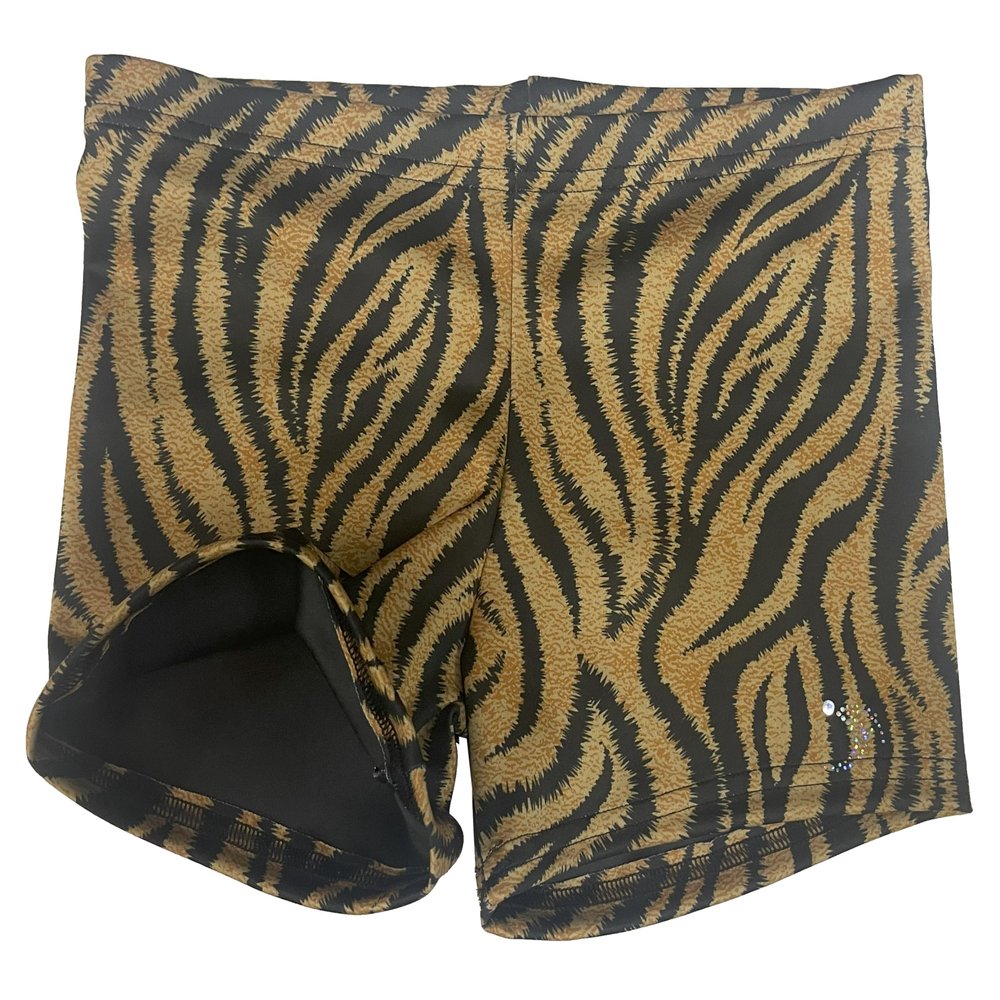 Sookie Active Premium Micro Softer Spandex Youth Shorts (Youth 4-6) Zebra Skin