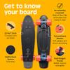 Retrospec Quip Mini Cruiser Adult Skateboard - 22.5in Compact Board with ABEC-7 Bearings & PU Wheels - Waffle Grip Deck for Smooth Riding - Portable 5lb Design view 4