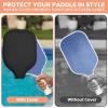 2 Pcs Pickleball Paddle Covers, Universal Case Size - 8.6 x 12.2 inches Zippered Racket Sleeve, Durable Neoprene Paddle Cover, Paddle Storage Bag for Most USAPA Standard (Black) (Black) (Black) view 2