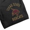 Texas State University Officially Licensed Apparel - Collegiate Arched Text Mens Sweat Shorts, Black, Small view 2