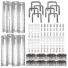 Extreme Max 3006.7078 12" Galvanized Swivel-Top Bunk Bracket with Hardware for 2" x 3" Trailer - 8-Pack view 1