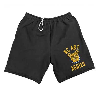 North Carolina A&T State University Officially Licensed Apparel - Collegiate Arched Text Mens Sweat Shorts, Black, 2X-Large