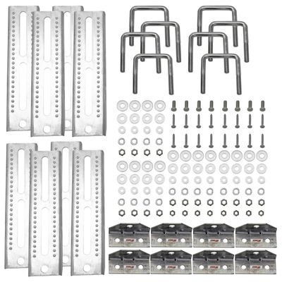 Extreme Max 3006.7044 10" Galvanized Swivel-Top Bunk Bracket with Hardware 8-Pack Fits 2" x 3" Boat Trailer Crossmembers