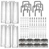 Extreme Max 3006.7044 10" Galvanized Swivel-Top Bunk Bracket with Hardware  8-Pack  Fits 2" x 3" Boat Trailer Crossmembers view 1