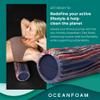 Oceanfoam Tidal Exercise Foam Roller (Red, Dark Navy & Natural Marbled) view 3