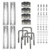 Extreme Max 12" Galvanized Swivel-Top Bunk Brackets with Hardware for 3" x 3" Trailer Crossmembers 4-Pack view 1