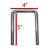 Extreme Max 12" Galvanized Swivel-Top Bunk Brackets with Hardware for 3" x 3" Trailer Crossmembers 4-Pack view 3