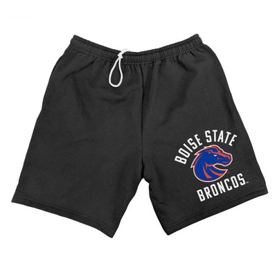 Boise State University Officially Licensed Apparel - Collegiate Arched Text Mens Sweat Shorts, Black, 2X-Large