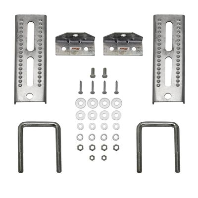 Extreme Max 3006.7021 8" Galvanized Swivel-Top Bunk Bracket with Hardware for 3" x 3" Trailer - 2-Pack