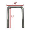 Extreme Max 3006.7021 8" Galvanized Swivel-Top Bunk Bracket with Hardware for 3" x 3" Trailer - 2-Pack view 3