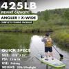 SUP Angler I X-Wide Inflatable Fishing Paddle Board for Adults to 425 lbs - Waterproof Touchscreen Phone Case, 2X Fishing Rod Holders, Cup & Paddle Holder, Kayak Seat, Paddle, 3 Fins 10'8" X 35" view 2