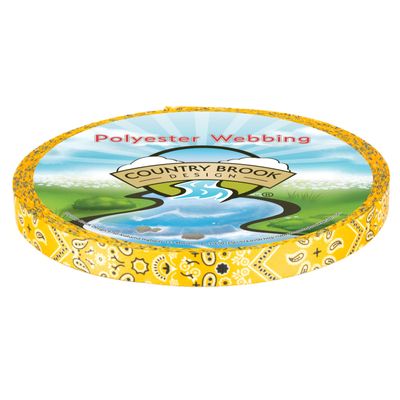 Country Brook Design - Yellow Bandana Photo Quality Polyester (1/2 Inch, 20 Yards)