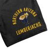 Northern Arizona University Officially Licensed Apparel - Collegiate Arched Text Mens Sweat Shorts, Black, Medium view 2