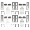 Extreme Max 3006.7018 8" Galvanized Swivel-Top Bunk Bracket with Hardware for 2" x 3" Trailer - 8-Pack view 1