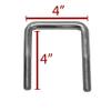 Extreme Max 3006.7018 8" Galvanized Swivel-Top Bunk Bracket with Hardware for 2" x 3" Trailer - 8-Pack view 3