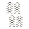 Milisten 30 Pcs Eye Loop Boat Bimini Pad Staple Ring Hook Boat Handles Plate Staple Ring Saddle Clip, 5x4.4 cmx2pcs, Silverx2pcs, 223427C13038D view 1