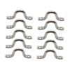Milisten 30 Pcs Eye Loop Boat Bimini Pad Staple Ring Hook Boat Handles Plate Staple Ring Saddle Clip, 5x4.4 cmx2pcs, Silverx2pcs, 223427C13038D view 2