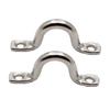 Milisten 30 Pcs Eye Loop Boat Bimini Pad Staple Ring Hook Boat Handles Plate Staple Ring Saddle Clip, 5x4.4 cmx2pcs, Silverx2pcs, 223427C13038D view 4