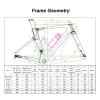 MirOdo 700C Road Bike Frameset with Fork 46/48/50/52/54cm Carbon Fiber Road Bike Frame Disc Brakes Thru Axle F12*100mm R12*142mm Internal Routing Frameset(Color:White Red,Size:52CM) view 4