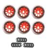 GXBHSP 6 Pack Inline Skate Wheels 90mm 100mm 110mm Inline Wheels Replacemnet with ABEC-9 Bearings 85A Hardness Increased Speed and High-Grip Performance (Orange,100mm) view 1