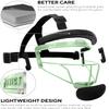 Dinictis Softball Face Mask, Lightweight, Comfortable, with Wide Field Vision, Durable and Safe Face Guards, Premium Protective Softball Fielder's Mask-Apple Green-Youth(M) view 3