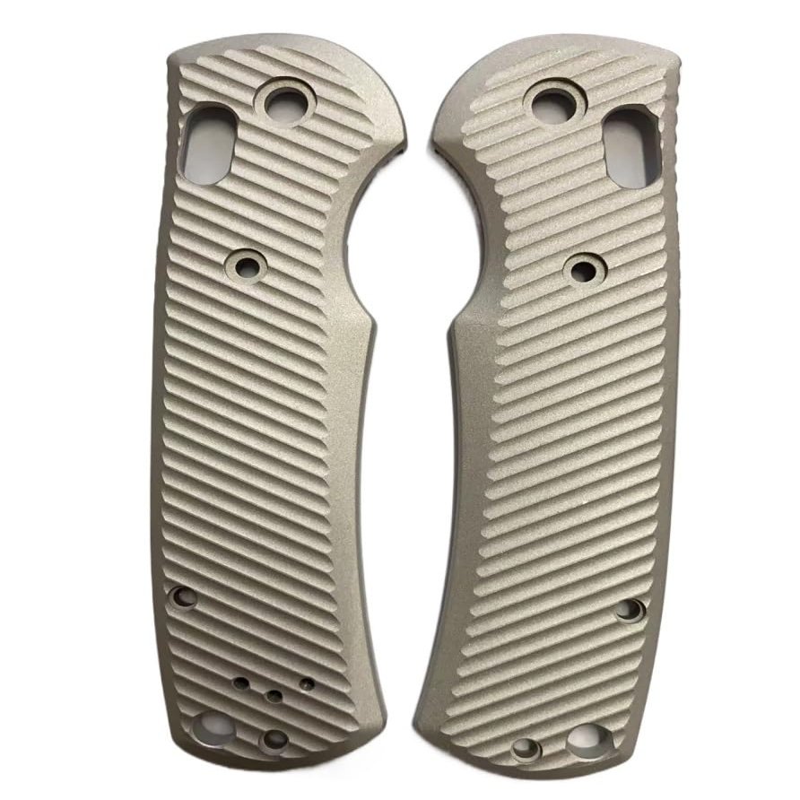 Echeson 1 Pair Scales Handle Fits for Griptilian 550 551, Custom Aluminum Handle Patch DIY Replacement Sand Color