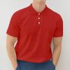 Ymosrh Men's Polo Shirts Short Sleeve, Solid Color Golf Shirt Fashion Casual Work Collar T-Shirt Mens Fitted Shirts (M, Red) view 4