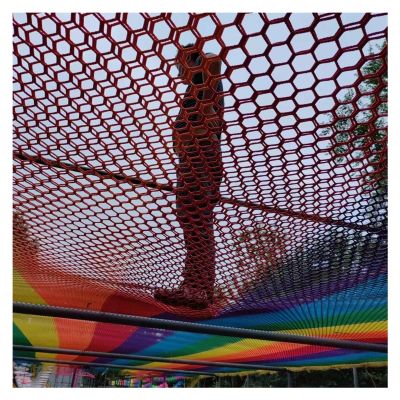 JIwqDY Climbing Net for Outdoor Rope Netting 4.5cm/5mm Trampoline Net, Safety Netting for Railings Outdoor Balcony Safety Net, Double Layer Fall Protection Net(Size:4x7m/13.1x23ft)