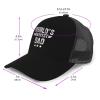OCALL World's Okayest Dad Baseball Hat Unisex Adjustable Curved Brim Baseball Cap Black view 2