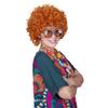 FantaLook Curly Orange Red Cosplay Wig with Necklace Earrings and Sunglasses for Women Halloween Costume view 2