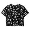 Fishoutleap Moon Girls Crop T Shirts Size 9-10 Sun Dance Yoga Top Casual Short Sleeve Pullover Top Crewneck Athletic Gym Sport Top for School Theme Party view 3
