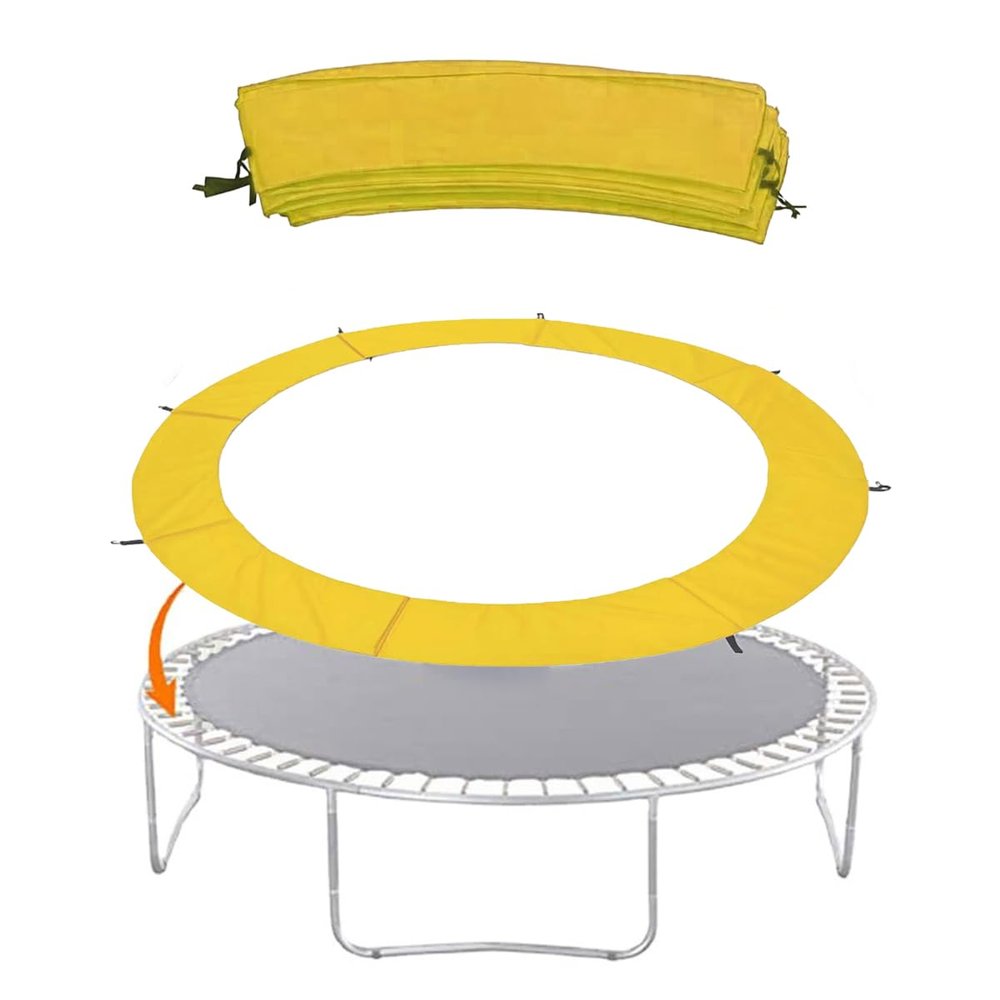 SUOGROLI Trampoline Surround Cover Foldable Replacement Trampoline Pad 15FT,16FT Round Trampoline Accessories,16FT,Yellow