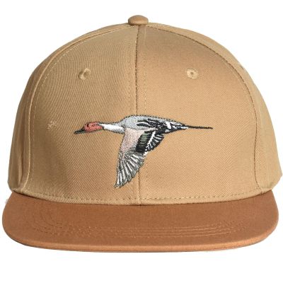 EDTREK Elite Youth Country Hat for Big Kids - Boys Snapback Hat with Flat Brim (Marsh Brown - Pintail Duck)