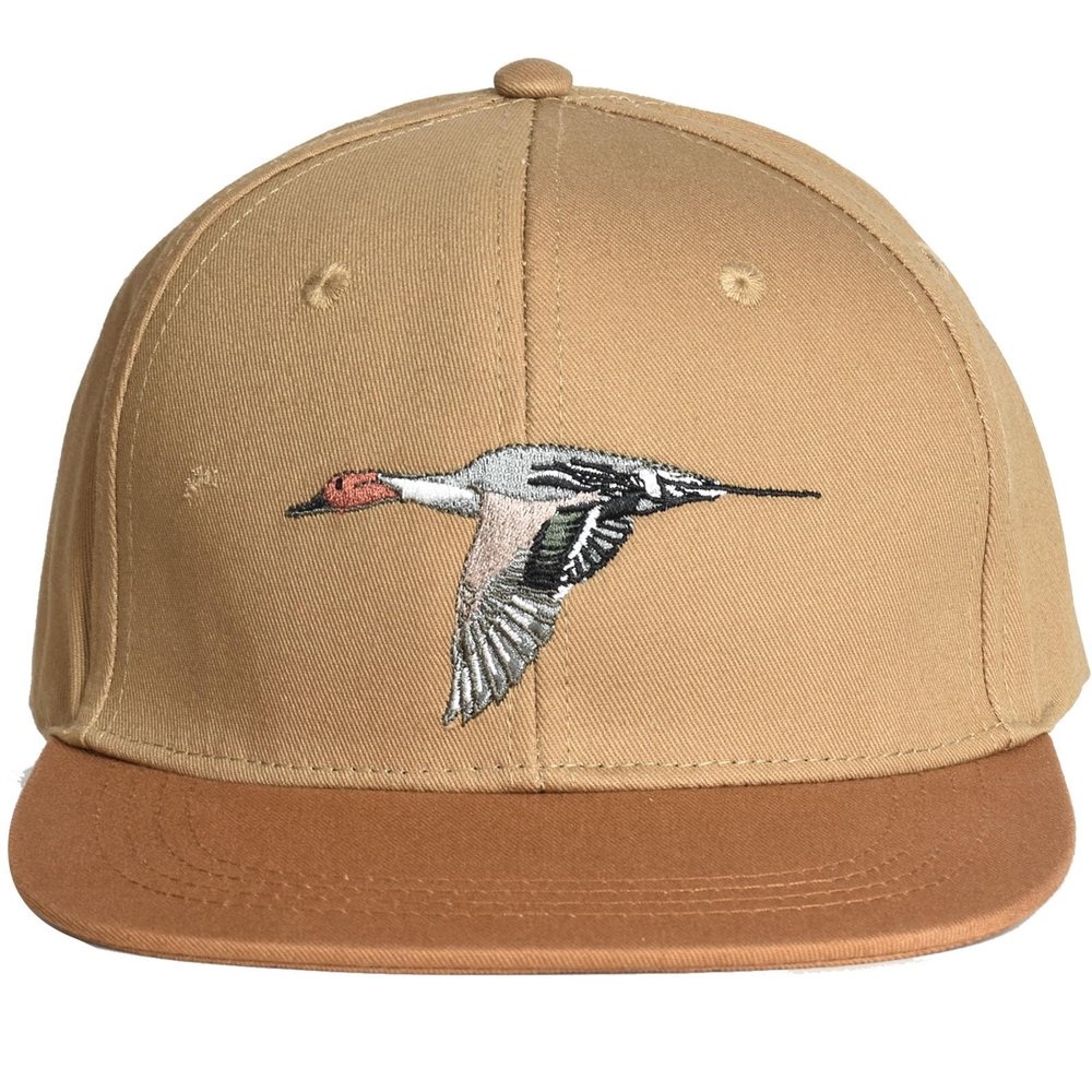 EDTREK Elite Youth Country Hat for Big Kids - Boys Snapback Hat with Flat Brim (Marsh Brown - Pintail Duck)