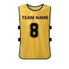 Helewala Customizable Soccer Training Vest - Soccer Bibs Sports Pinnies Soft, Breathable -10 Pcs Pack (US, Alpha, One Size, Regular, Regular, Golden) view 2