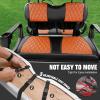 Rosefray Golf Cart Seat Covers Fit for Club Car Precedent/Club Car DS/EZGO RXV/EZGO TXT/Yamaha OEM Rear Seat Cushion, Backrest Leather Litte Diamond Seat Covers-Brown&Black view 2