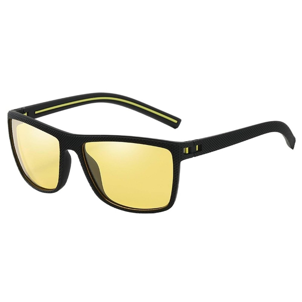 KOLAAZRE New Men's sports polarized sunglasses cycling sunglasses, .1, C4 Black Frame Yellow