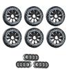 GXBHSP 6 Pack Inline Skate Wheels 90mm 100mm 110mm Inline Wheels Replacemnet with ABEC-9 Bearings 85A Hardness Increased Speed and High-Grip Performance (Black,90mm) view 1