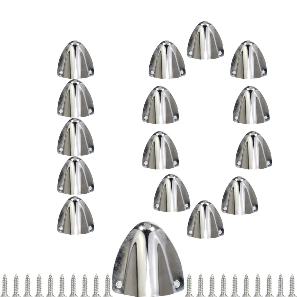 10pcs Stainless Steel Clam Shell Vent, Boat Transducer Wiring Cover,Wire Cable Cover, Outlet,Cap, Clamshell -One Piece Structure and Streamlined Design for Boats, RVs and Outdoor Application 2-1/8